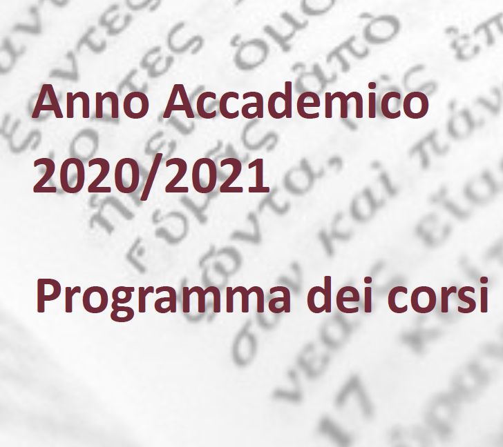 Programma e orario dei corsi FVT A.A. 2020- 2021